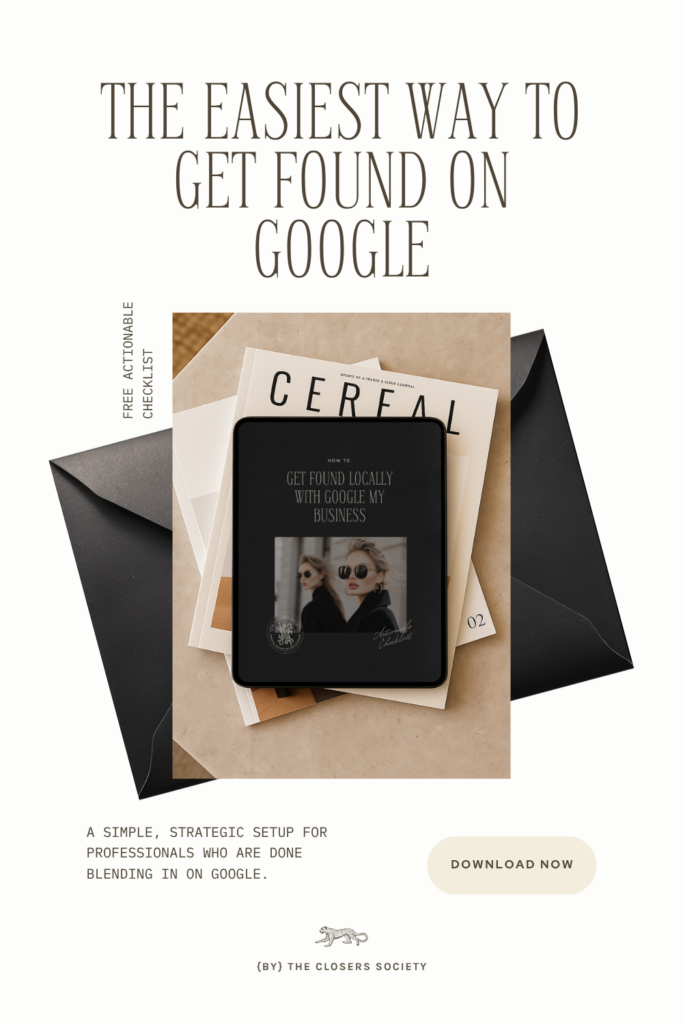 free google my business checklist for getting found locally by the closers society