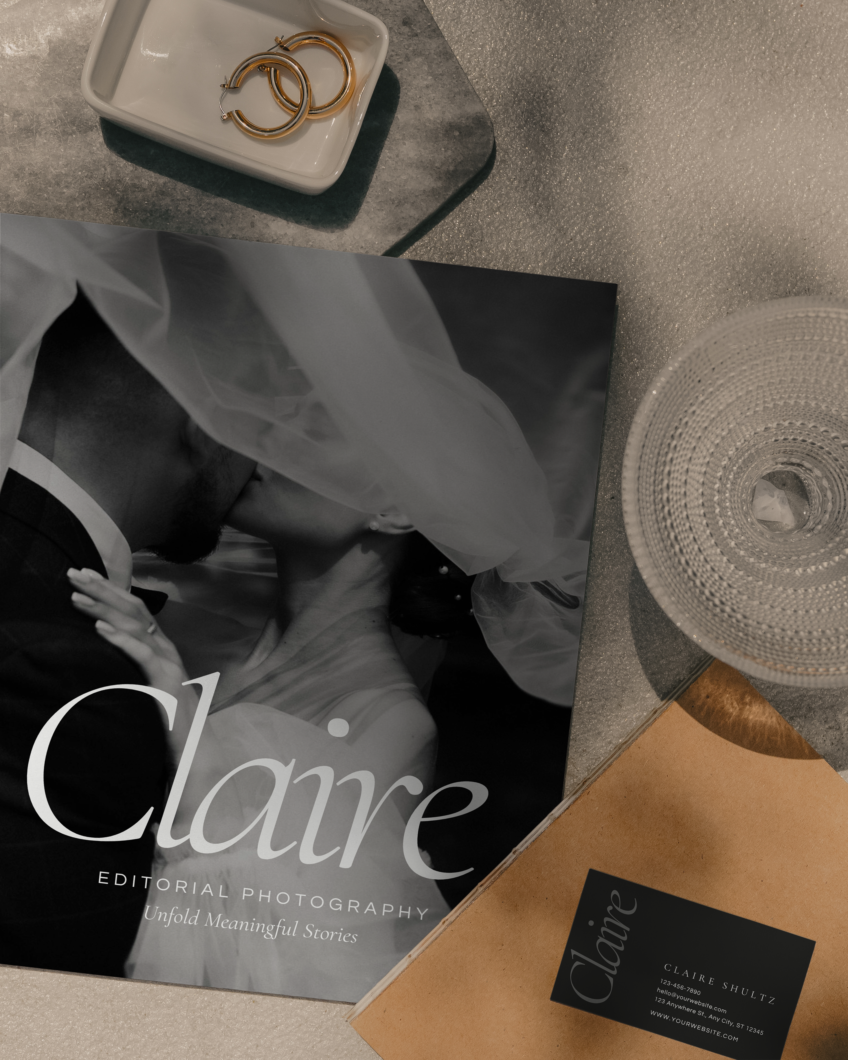 Elegant Canva branding kit for wedding photographers seeking a timeless, editorial look. Claire by The Closers Society offers a refined, done-for-you visual identity that helps creative entrepreneurs stand out online and attract premium clients with confidence.