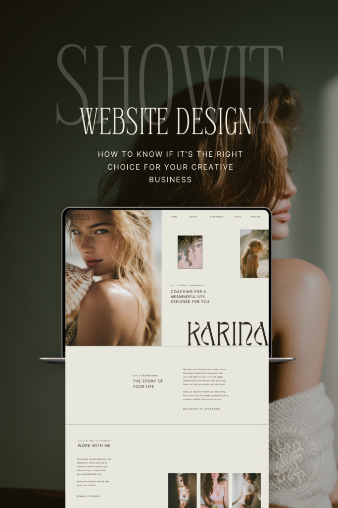 Luxury Showit web designer for service-based entrepreneurs and creative brands